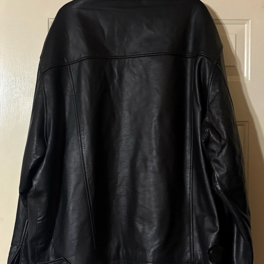 Men's Black Leather Jacket - Picture 16 of 16